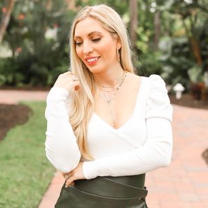 Lima Sweater in White L’academie Revolve